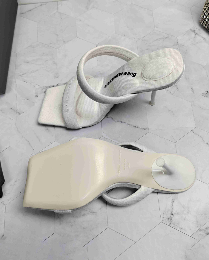 Alexander Wang Square Toe Thin Strap High Heel Sandals