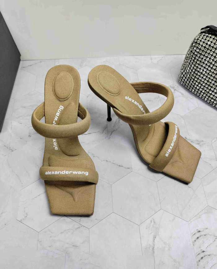Alexander Wang Square Toe Thin Strap High Heel Sandals