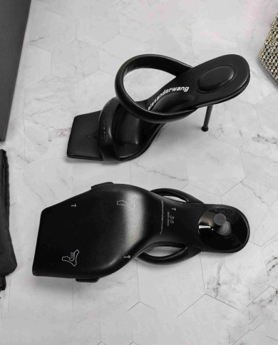 Alexander Wang Square Toe Thin Strap High Heel Sandals