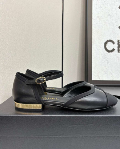 Chanel Mary Jane Square Toe Flats