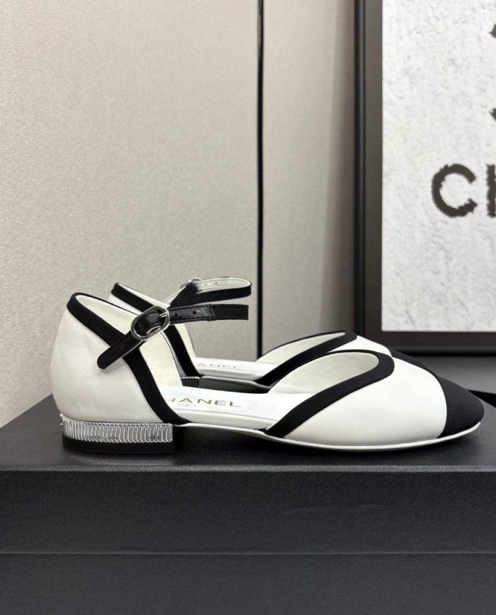 Chanel Mary Jane Square Toe Flats