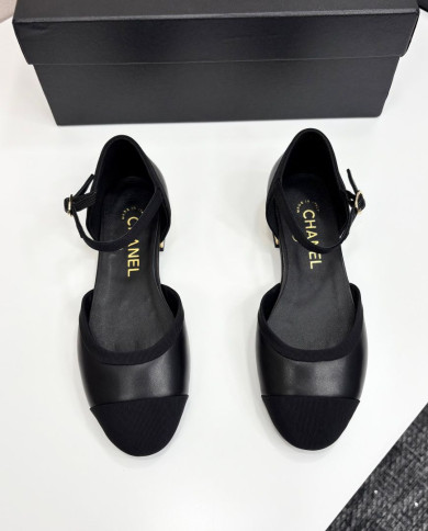 Chanel Mary Jane Square Toe Flats