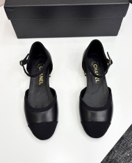 Chanel Mary Jane Square Toe Flats