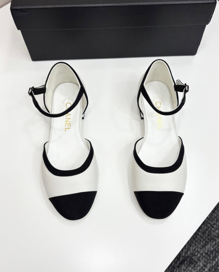 Chanel Mary Jane Square Toe Flats