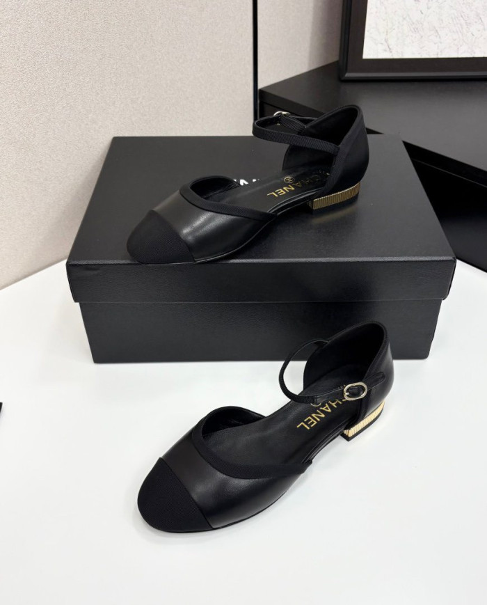 Chanel Mary Jane Square Toe Flats