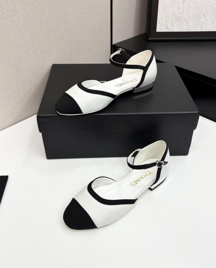 Chanel Mary Jane Square Toe Flats