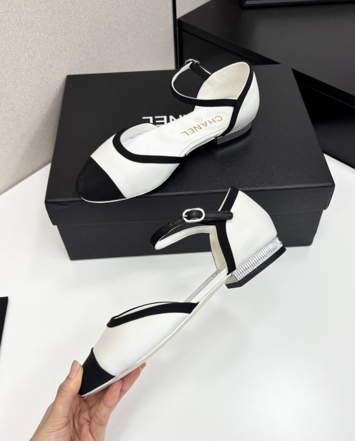 Chanel Mary Jane Square Toe Flats