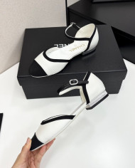 Chanel Mary Jane Square Toe Flats