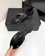 Chanel Mary Jane Square Toe Flats