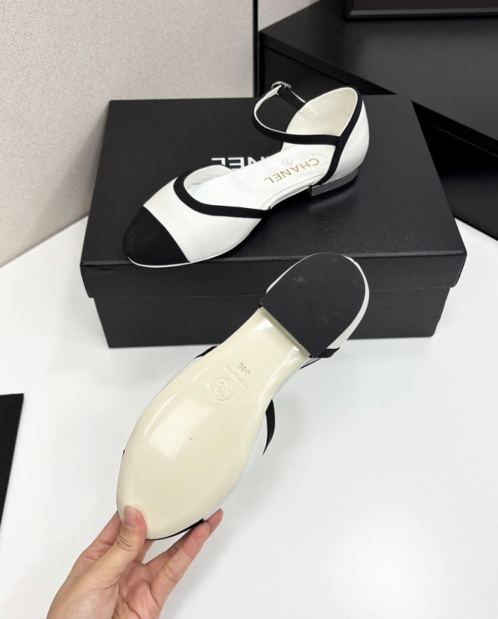 Chanel Mary Jane Square Toe Flats