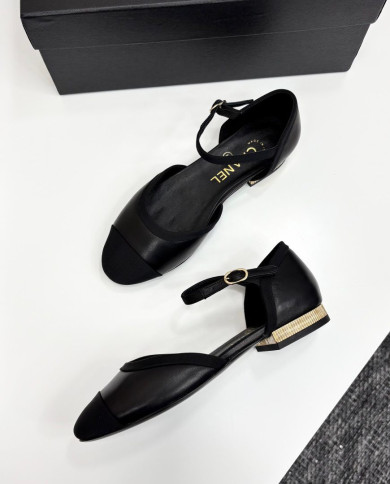 Chanel Mary Jane Square Toe Flats