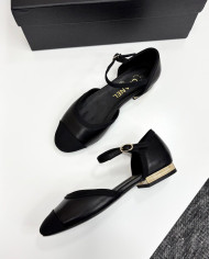 Chanel Mary Jane Square Toe Flats