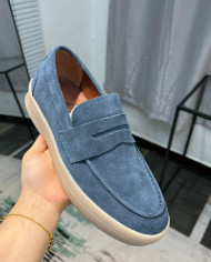 Lora Piana Classic Lefu shoes cowhide  cashmere