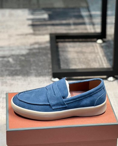 Lora Piana Classic Lefu shoes cowhide  cashmere