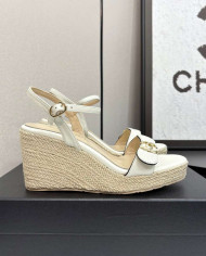 Chanel Espadrille Wedge Sandals