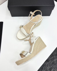 Chanel Espadrille Wedge Sandals