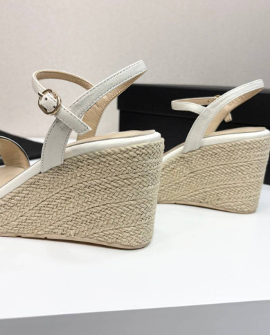 Chanel Espadrille Wedge Sandals