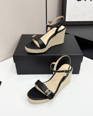 Chanel Espadrille Wedge Sandals
