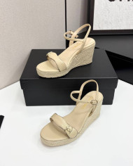 Chanel Espadrille Wedge Sandals