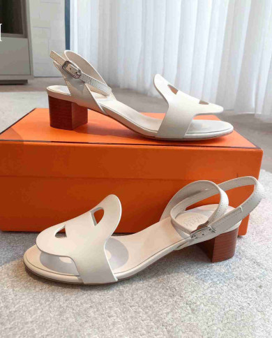 Hermes Women's Leather Sandals