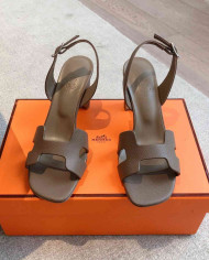 Hermes Women's H Cutout Buckle Heeled Sandals