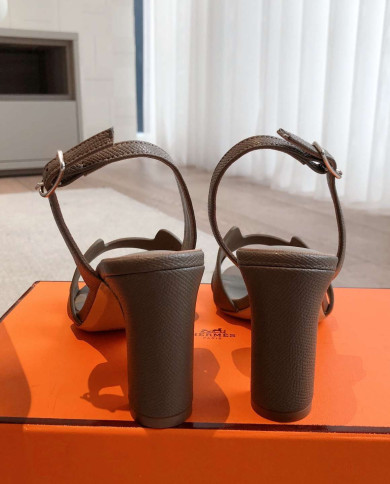 Hermes Women's H Cutout Buckle Heeled Sandals