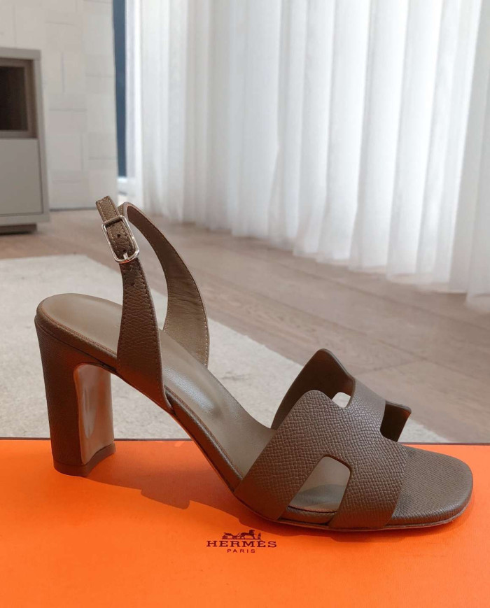 Hermes Women's H Cutout Buckle Heeled Sandals