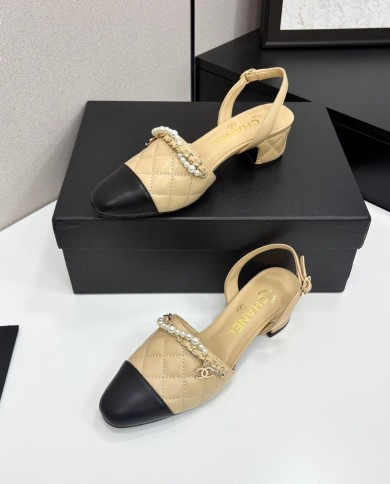 Chanel Women's Quilted Pearl Mary Jane Pumps