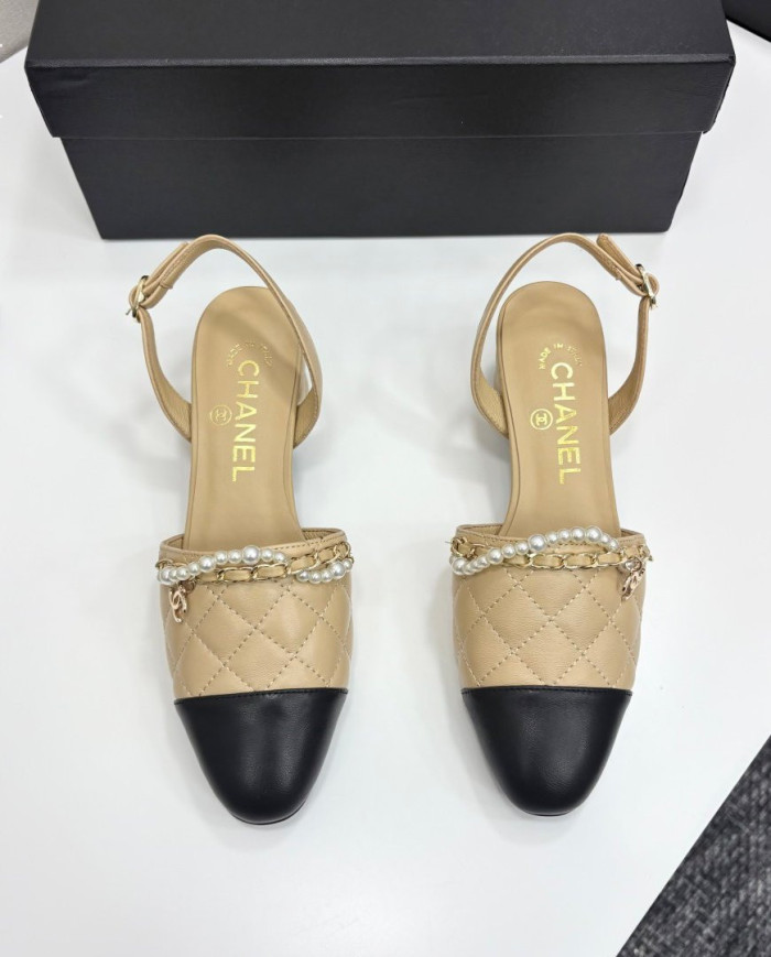 Chanel Women's Quilted Pearl Mary Jane Pumps