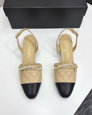 Chanel Women's Quilted Pearl Mary Jane Pumps