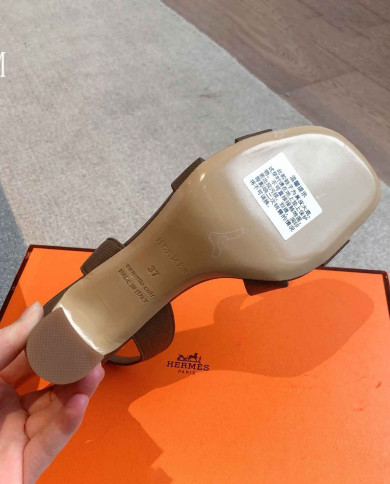 Hermes Women's H Cutout Buckle Heeled Sandals