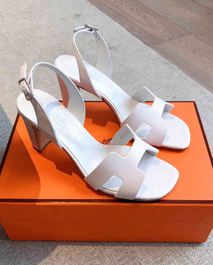 Hermes Women's H Cutout Buckle Heeled Sandals