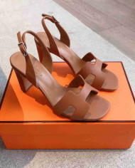 Hermes Women's H Cutout Buckle Heeled Sandals