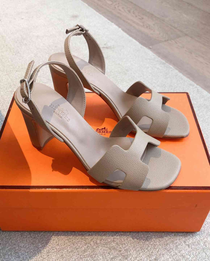 Hermes Women's H Cutout Buckle Heeled Sandals