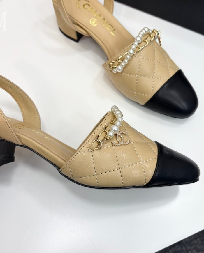 Chanel Women's Quilted Pearl Mary Jane Pumps