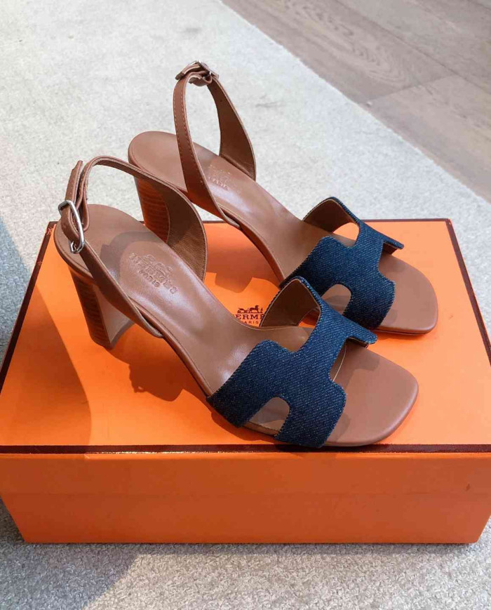 Hermes Women's H Cutout Buckle Heeled Sandals