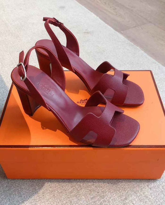 Hermes Women's H Cutout Buckle Heeled Sandals