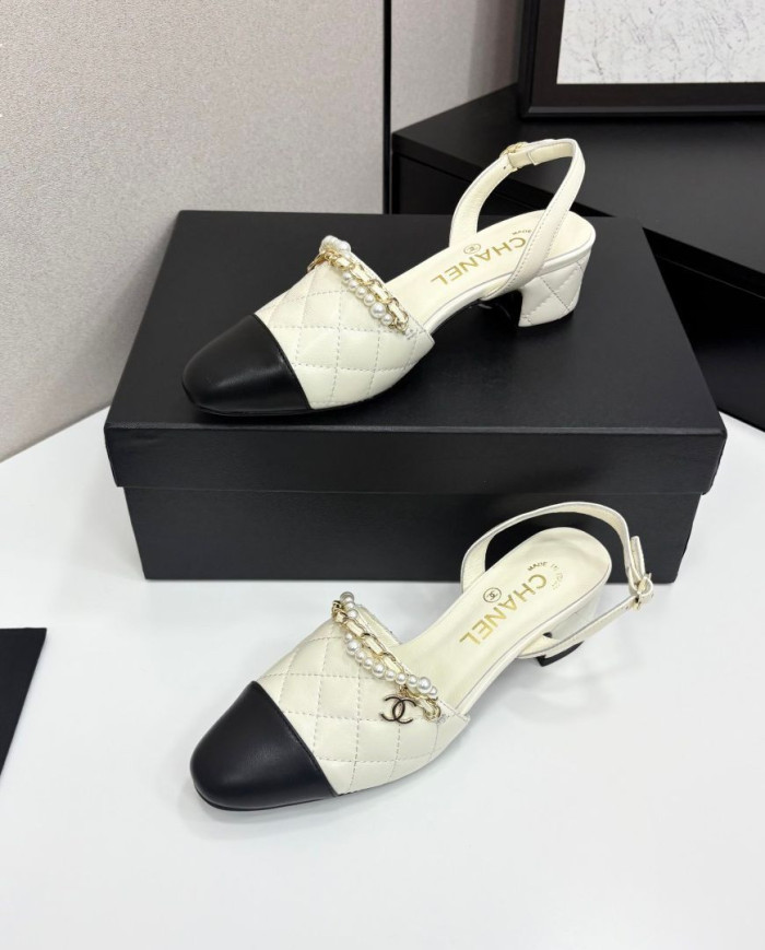 Chanel Women's Quilted Pearl Mary Jane Pumps