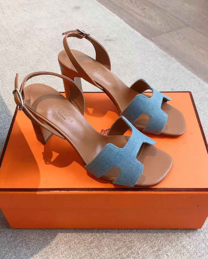 Hermes Women's H Cutout Buckle Heeled Sandals