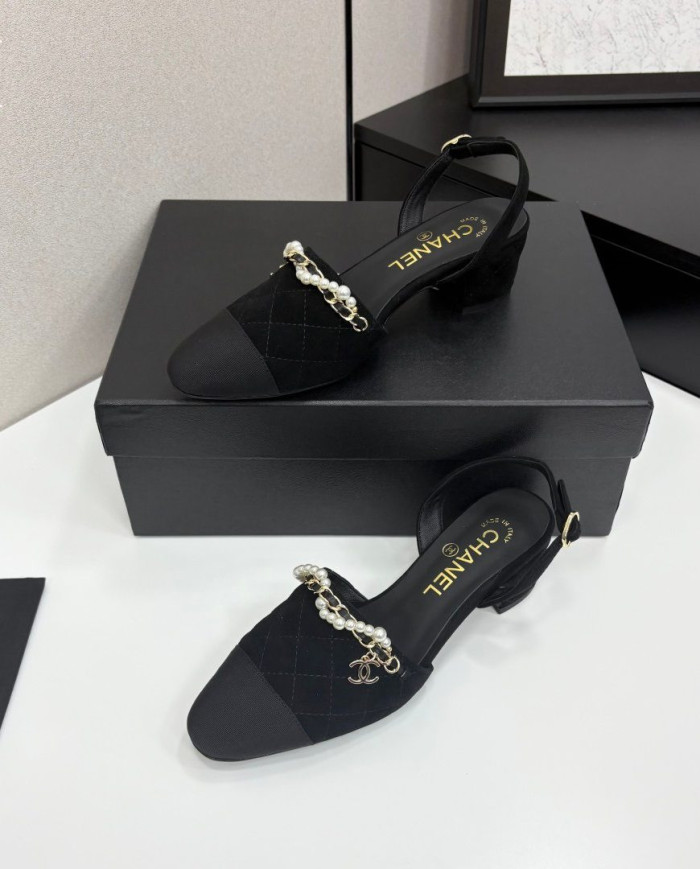 Chanel Women's Quilted Pearl Mary Jane Pumps