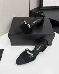 Chanel Women's Quilted Pearl Mary Jane Pumps