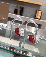 Christian Louboutin Women's PVC Rhinestone Stiletto Sandals