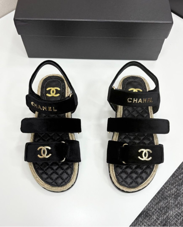 Chanel Women's Espadrille Flat Beach Sandals