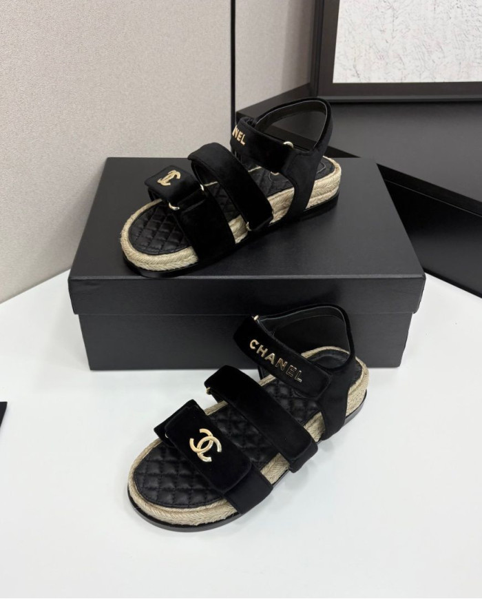 Chanel Women's Espadrille Flat Beach Sandals