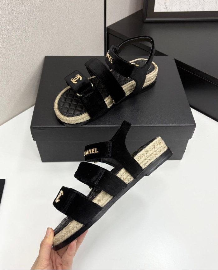 Chanel Women's Espadrille Flat Beach Sandals