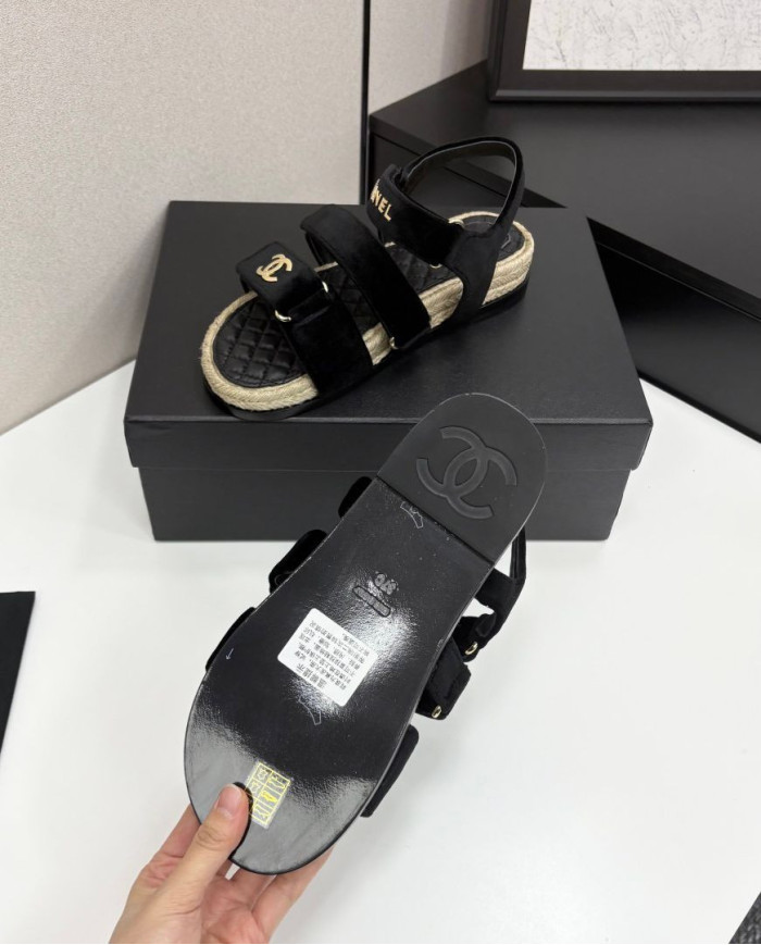 Chanel Women's Espadrille Flat Beach Sandals