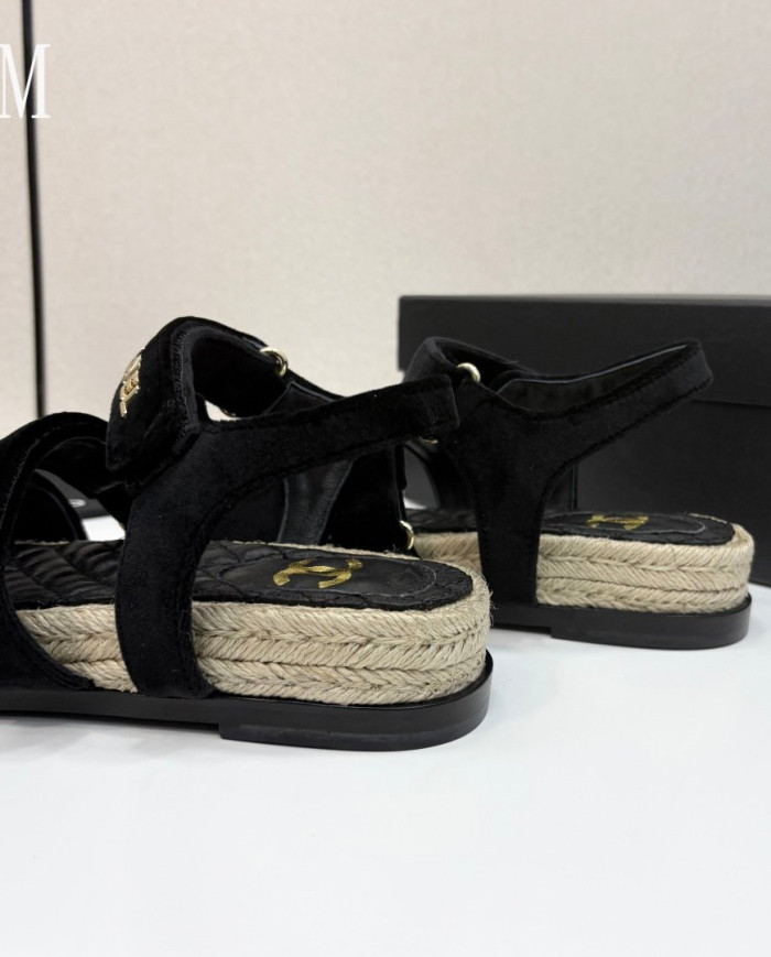 Chanel Women's Espadrille Flat Beach Sandals