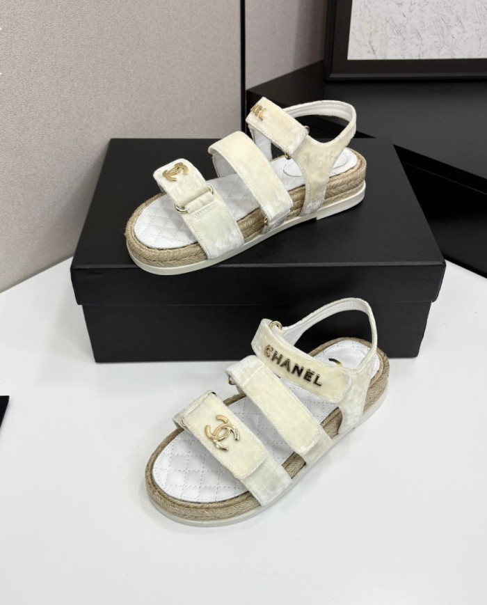 Chanel Women's Espadrille Flat Beach Sandals