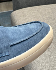 Lora Piana Classic Lefu shoes cowhide  cashmere