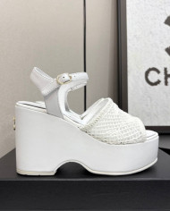Chanel Platform Wedge Sandals